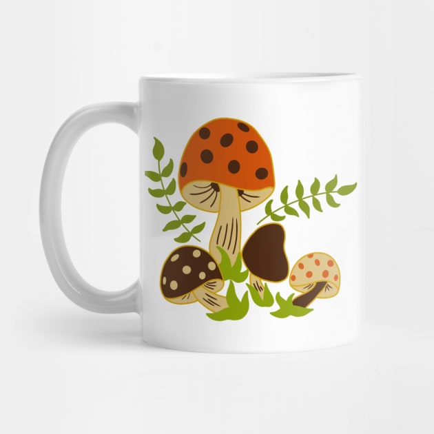 Retro Vintage Mushroom Design by jillell